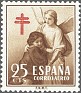 Spain - 1953 - Pro Tuberculosos - 25 CTS - Castaño - Personajes - Edifil 1123 - Red Cross Proteccion de la Infancia - 0